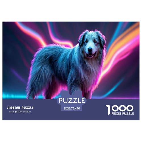 Alter englischer Schäferhund Puzzle 1000-teilige Schwer Puzzle Spielzeug Pädagogisches Spiel Impossible Herausforderungsspielzeug Für Erwachsene Kinder 1000pcs (75x50cm) von CBCoin