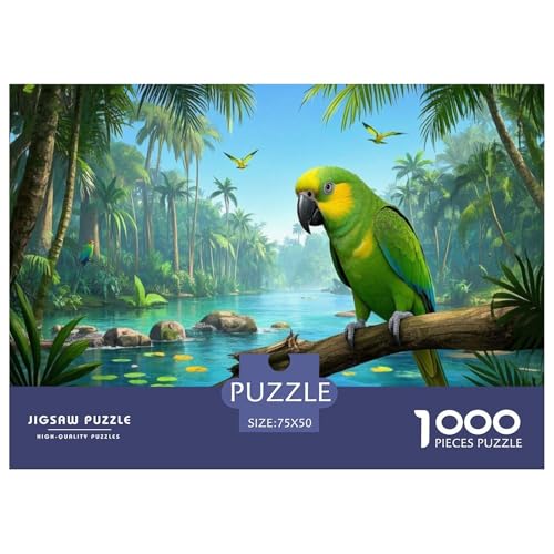 Amazonas-Papagei Puzzle 1000 Teile Schwer Puzzle Spielzeug Pädagogisches Spiel Impossible Herausforderungsspielzeug Für Erwachsene Und Kinder in Bewährter 1000pcs (75x50cm) von CBCoin