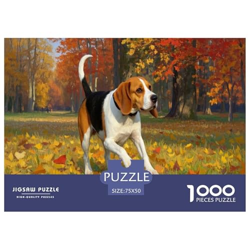 Beagle Puzzle 1000-teilige Schwer Puzzle Spielzeug Lernspiel Impossible Herausforderung Spielzeug Für Erwachsene Kinder 1000pcs (75x50cm) von CBCoin