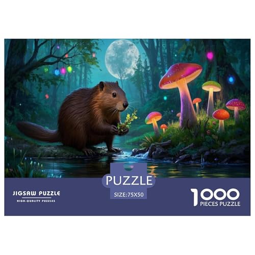 Biber Puzzle 1000 Teile Schwer Puzzle Spielzeug Lernspiel Impossible Herausforderung Spielzeug Für Erwachsene Und Kinder Ab 12 Jahren 1000pcs (75x50cm) von CBCoin