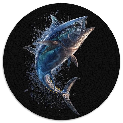 Blauflossenthunfisch Puzzles 1000 Teile Schwer Puzzle Spielzeug Lernspiel Impossible Fisch Herausforderung Spielzeug Für Erwachsene Und Kinder Ab 12 Jahren 1000pcs (67.5x67.5cm) von CBCoin