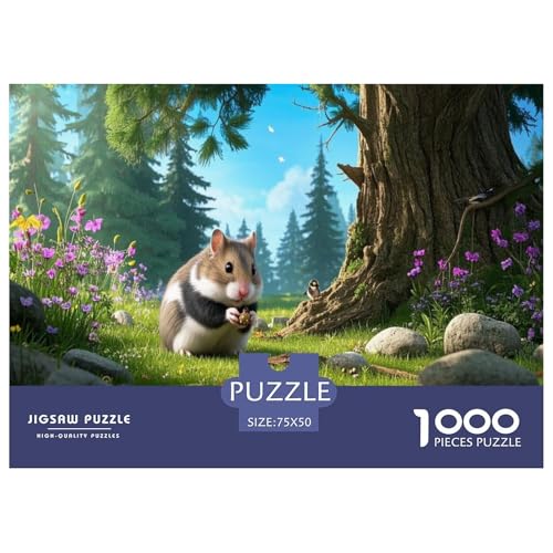 Campbell-Hamster Puzzle 1000 Teile Schwer Puzzle Spielzeug Lernspiel Impossible Herausforderung Spielzeug Für Erwachsene Und Kinder Ab 12 Jahren 1000pcs (75x50cm) von CBCoin