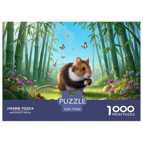 Chinesischer Hamster Puzzle 1000 Teile Schwer Puzzle Spielzeug Lernspiel Impossible Herausforderungsspielzeug Für Erwachsene Und Kinder Ab 12 Jahren 1000pcs (75x50cm) von CBCoin