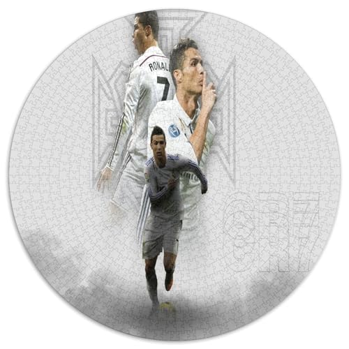 Cristiano Ronaldo Puzzles 1000 Teile Schwer Puzzle Spielzeug Lernspiel Impossible CR7 Herausforderung Spielzeug Für Erwachsene Und Kinder in Bewährter 1000pcs (67.5x67.5cm) von CBCoin