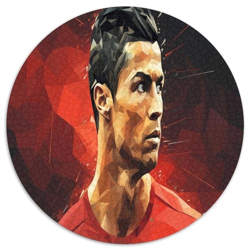 Cristiano Ronaldo Puzzles 1000 Teile Schwer Puzzle Spielzeug Lernspiel Impossible CR7 Herausforderung Spielzeug Für Erwachsene Und Kinder in Bewährter 1000pcs (67.5x67.5cm) von CBCoin