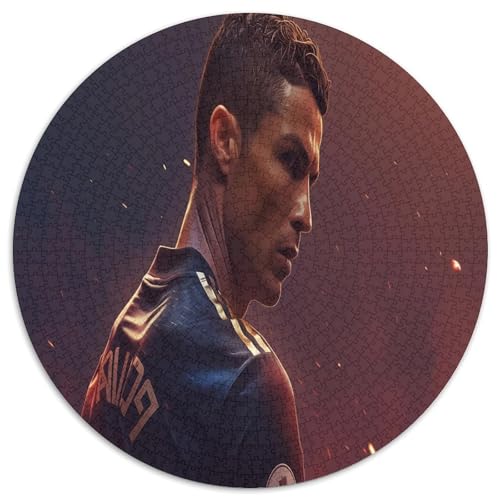 Cristiano Ronaldo Puzzles 1000 Teile Schwer Puzzle Spielzeug Lernspiel Impossible CR7 Herausforderungsspielzeug Für Erwachsene Und Kinder Ab 14 Jahren 1000pcs (67.5x67.5cm) von CBCoin