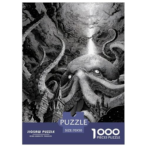 Cthulhu Puzzle 1000 Teile Schwer Puzzle Spielzeug Lernspiel Impossible Tintenfisch-Gott Herausforderungsspielzeug Für Erwachsene Und Kinder Ab 12 Jahren 70x50cm/1000pcs Cthulhu Puzzle 1000 Teile Schwer Puzzle Spielzeug Lernspiel Impossible Tintenfisch-Gott Herausforderungsspielzeug Für Erwachsene Und Kinder Ab 12 Jahren 70x50cm/1000pcs von CBCoin