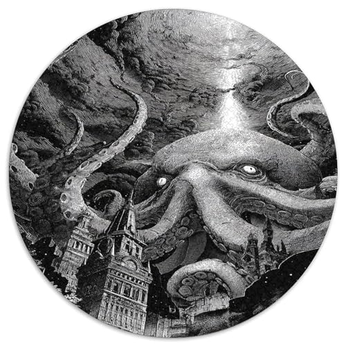 Cthulhu Puzzle 1000 Teile Schwer Puzzle Spielzeug Lernspiel Impossible Tintenfischgott Herausforderung Spielzeug Für Erwachsene Und Kinder in Bewährter 1000pcs (67.5x67.5cm) von CBCoin