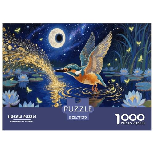 Eisvogel Puzzle 1000 Teile Schwer Puzzle Spielzeug Pädagogisches Spiel Impossible Herausforderungsspielzeug Für Erwachsene Und Kinder Ab 14 Jahren 1000pcs (75x50cm) von CBCoin