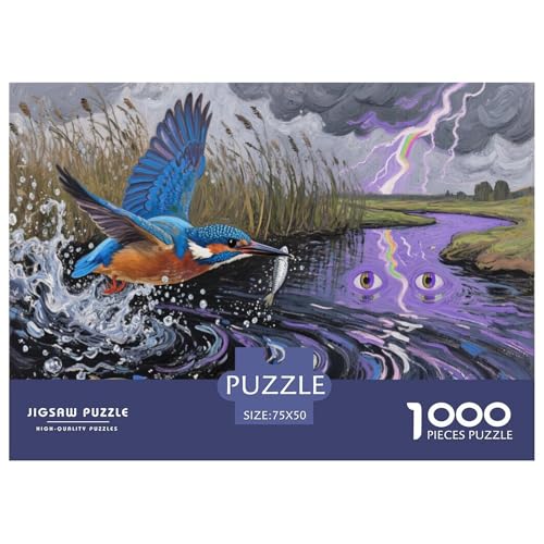 Eisvogel Puzzle 1000-teilige Schwer Puzzle Spielzeug Lernspiel Impossible Herausforderung Spielzeug Für Erwachsene Und Kinder Ab 14 Jahren 1000pcs (75x50cm) von CBCoin