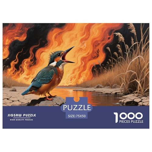 Eisvogel Puzzle 1000-teilige Schwer Puzzle Spielzeug Lernspiel Impossible Herausforderungsspielzeug Für Erwachsene Und Kinder Ab 12 Jahren 1000pcs (75x50cm) von CBCoin