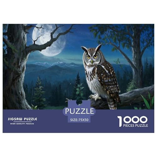 Eule Puzzle 1000 Teile Schwer Puzzle Spielzeug Pädagogisches Spiel Impossible Herausforderungsspielzeug Für Erwachsene Und Kinder Ab 12 Jahren 1000pcs (75x50cm) von CBCoin