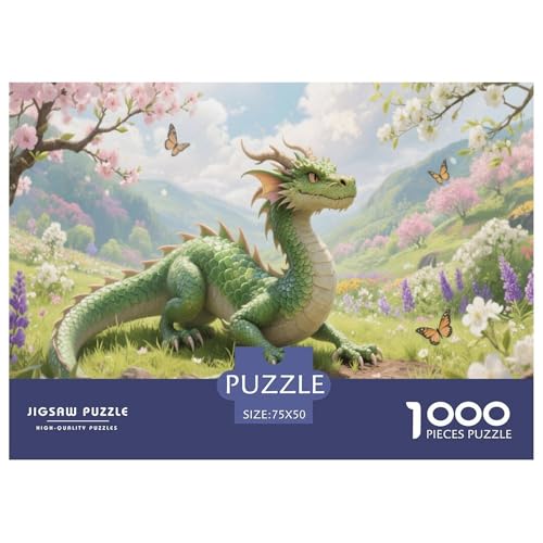Europäischer Drache Puzzle 1000-teilige Schwer Puzzle Spielzeug Lernspiel Impossible Herausforderungsspielzeug Für Erwachsene Und Kinder Ab 14 Jahren 1000pcs (75x50cm) von CBCoin