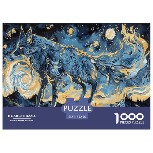 Fuchs Puzzle 1000 Teile Schwer Puzzle Spielzeug Lernspiel Impossible Herausforderung Spielzeug Für Erwachsene Kinder 1000pcs (75x50cm) von CBCoin