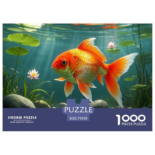 Goldfisch Puzzles 1000 Teile Schwer Puzzle Spielzeug Pädagogisches Spiel Impossible Herausforderungsspielzeug Für Erwachsene Und Kinder in Bewährter 1000pcs (75x50cm) von CBCoin
