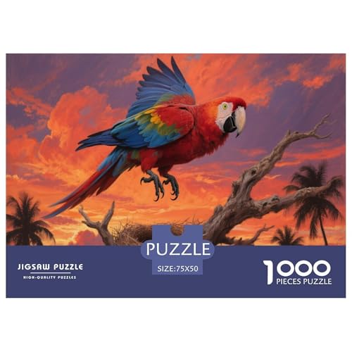 Guacamayo Puzzles 1000 Teile Schwer Puzzle Spielzeug Lernspiel Impossible Herausforderungsspielzeug Für Erwachsene Kinder 1000pcs (75x50cm) von CBCoin