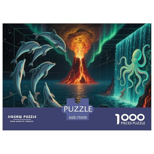 Hai Puzzle 1000-teilige Schwer Puzzle Spielzeug Lernspiel Impossible Herausforderung Spielzeug Für Erwachsene Und Kinder Ab 12 Jahren 1000pcs (75x50cm) von CBCoin