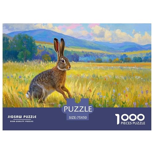 Hase Puzzle 1000 Teile Schwer Puzzle Spielzeug Pädagogisches Spiel Impossible Herausforderungsspielzeug Für Erwachsene Kinder 1000pcs (75x50cm) von CBCoin