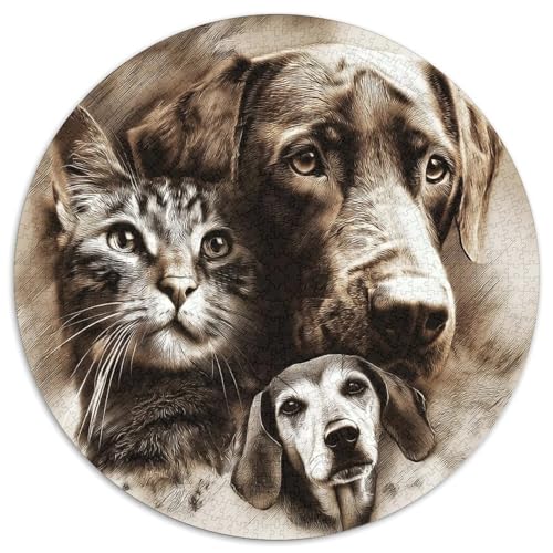 Haustier Puzzles 1000 Teile Schwer Puzzle Spielzeug Lernspiel Impossible Hund Herausforderung Spielzeug Für Erwachsene Kinder 1000pcs (67.5x67.5cm) von CBCoin