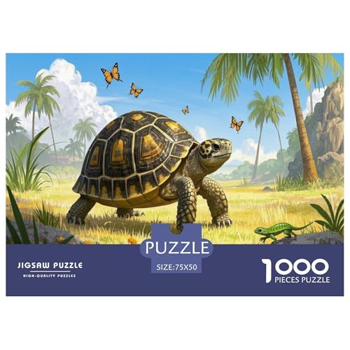 Indische Sternschildkröte Puzzle 1000 Teile Schwer Puzzle Spielzeug Pädagogisches Spiel Impossible Herausforderung Spielzeug Für Erwachsene Und Kinder in Bewährter 1000pcs (75x50cm) von CBCoin