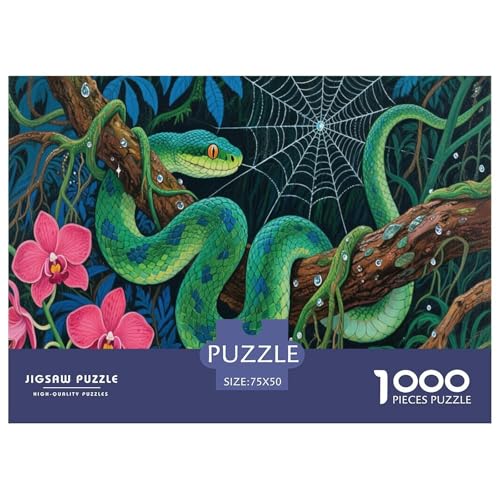 Jadebaum-Python Puzzle 1000-teilige Schwer Puzzle Spielzeug Pädagogisches Spiel Impossible Herausforderung Spielzeug Für Erwachsene Und Kinder Ab 12 Jahren 1000pcs (75x50cm) von CBCoin