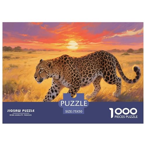 Jaguar Puzzle 1000 Teile Schwer Puzzle Spielzeug Pädagogisches Spiel Impossible Herausforderungsspielzeug Für Erwachsene Kinder 1000pcs (75x50cm) von CBCoin