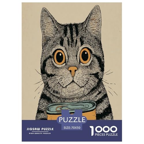 Katze Puzzle 1000-teilige Schwer Puzzle Spielzeug Pädagogisches Spiel Impossible Kätzchen Herausforderungsspielzeug Für Erwachsene Und Kinder in Bewährter 70x50cm/1000pcs Katze Puzzle 1000-teilige Schwer Puzzle Spielzeug Pädagogisches Spiel Impossible Kätzchen Herausforderungsspielzeug Für Erwachsene Und Kinder in Bewährter 70x50cm/1000pcs von CBCoin