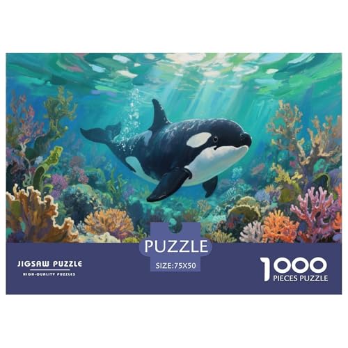 Killerwal Puzzle 1000-teilige Schwer Puzzle Spielzeug Pädagogisches Spiel Impossible Herausforderung Spielzeug Für Erwachsene Kinder 1000pcs (75x50cm) von CBCoin