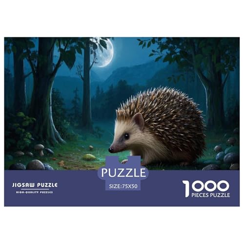 Kleiner Igel Puzzle 1000-teilige Schwer Puzzle Spielzeug Pädagogisches Spiel Impossible Herausforderungsspielzeug Für Erwachsene Und Kinder Ab 12 Jahren 1000pcs (75x50cm) von CBCoin