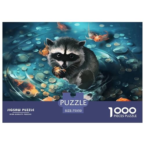 Kleiner Panda Puzzle 1000-teilige Schwer Puzzle Spielzeug Lernspiel Impossible Herausforderungsspielzeug Für Erwachsene Kinder 1000pcs (75x50cm) von CBCoin