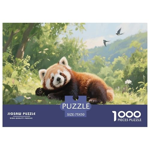 Kleiner Panda Puzzles 1000 Teile Schwer Puzzle Spielzeug Pädagogisches Spiel Impossible Herausforderung Spielzeug Für Erwachsene Und Kinder Ab 12 Jahren 1000pcs (75x50cm) von CBCoin