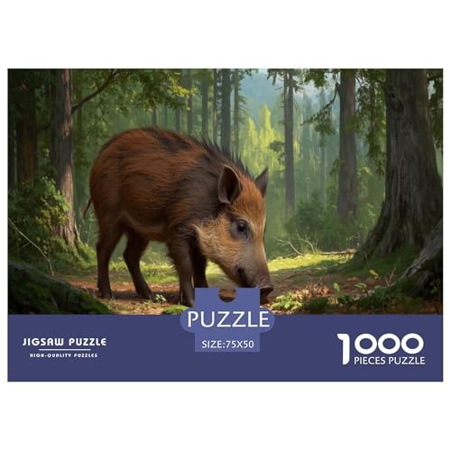 Kleines Wildschwein Puzzles 1000 Teile Schwer Puzzle Spielzeug Lernspiel Impossible Herausforderung Spielzeug Für Erwachsene Und Kinder Ab 12 Jahren 1000pcs (75x50cm) von CBCoin