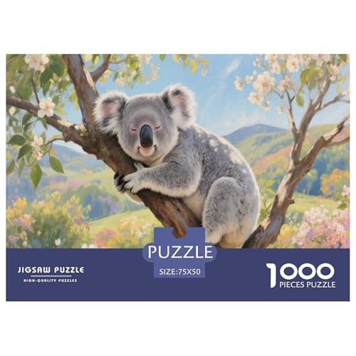Koala Puzzle 1000 Teile Schwer Puzzle Spielzeug Pädagogisches Spiel Impossible Herausforderung Spielzeug Für Erwachsene Kinder 1000pcs (75x50cm) von CBCoin