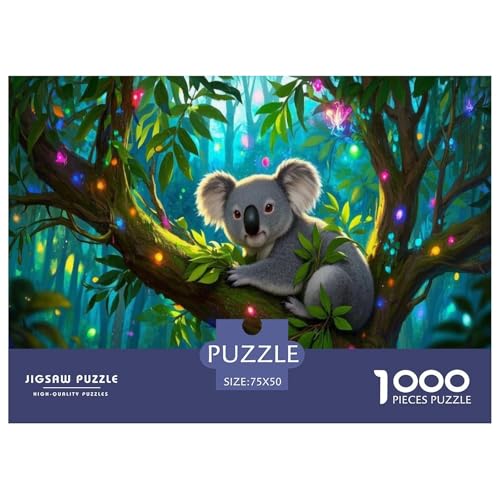 Koala Puzzle 1000 Teile Schwer Puzzle Spielzeug Pädagogisches Spiel Impossible Herausforderungsspielzeug Für Erwachsene Kinder 1000pcs (75x50cm) von CBCoin