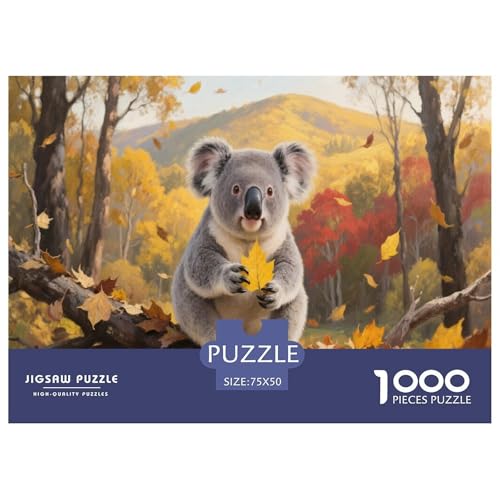 Koala Puzzle 1000-teilige Schwer Puzzle Spielzeug Pädagogisches Spiel Impossible Herausforderungsspielzeug Für Erwachsene Kinder 1000pcs (75x50cm) von CBCoin