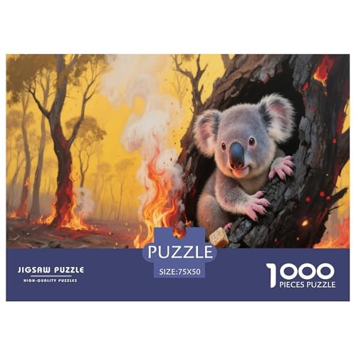 Koala Puzzles 1000 Teile Schwer Puzzle Spielzeug Pädagogisches Spiel Impossible Herausforderungsspielzeug Für Erwachsene Und Kinder Ab 14 Jahren 1000pcs (75x50cm) von CBCoin