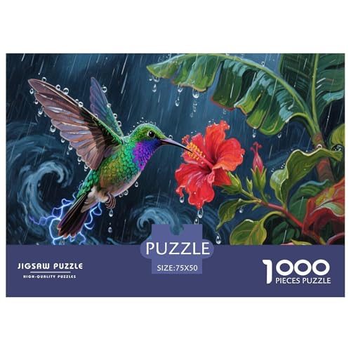 Kolibri Puzzle 1000 Teile Schwer Puzzle Spielzeug Pädagogisches Spiel Impossible Herausforderung Spielzeug Für Erwachsene Kinder 1000pcs (75x50cm) von CBCoin