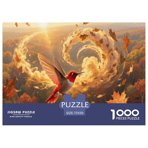 Kolibri Puzzle 1000-teilige Schwer Puzzle Spielzeug Lernspiel Impossible Herausforderung Spielzeug Für Erwachsene Und Kinder in Bewährter 1000pcs (75x50cm) von CBCoin
