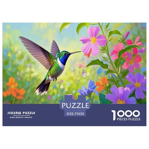 Kolibri Puzzle 1000-teilige Schwer Puzzle Spielzeug Pädagogisches Spiel Impossible Herausforderungsspielzeug Für Erwachsene Und Kinder Ab 12 Jahren 1000pcs (75x50cm) von CBCoin