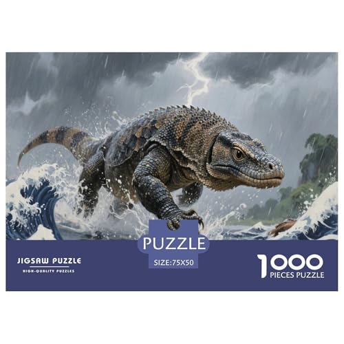 Komodowaran Puzzle 1000-teilige Schwer Puzzle Spielzeug Lernspiel Impossible Herausforderung Spielzeug Für Erwachsene Kinder 1000pcs (75x50cm) von CBCoin