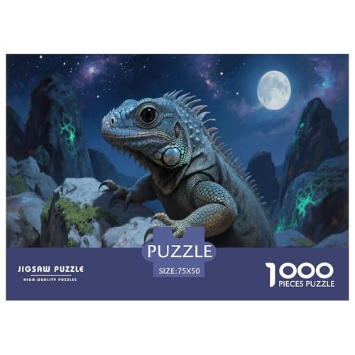 Leguan Puzzle 1000 Teile Schwer Puzzle Spielzeug Lernspiel Impossible Herausforderungsspielzeug Für Erwachsene Und Kinder Ab 12 Jahren 1000pcs (75x50cm) von CBCoin