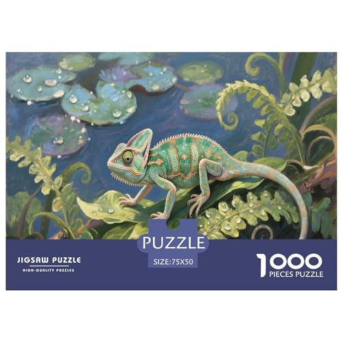 Leguan Puzzle 1000 Teile Schwer Puzzle Spielzeug Pädagogisches Spiel Impossible Herausforderung Spielzeug Für Erwachsene Und Kinder in Bewährter 1000pcs (75x50cm) von CBCoin
