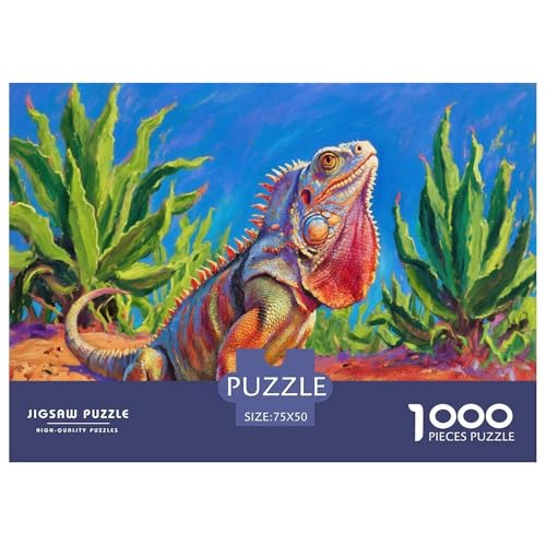 Leguan Puzzles 1000-teilige Schwer Puzzle Spielzeug Lernspiel Impossible Herausforderungsspielzeug Für Erwachsene Und Kinder in Bewährter 1000pcs (75x50cm) von CBCoin