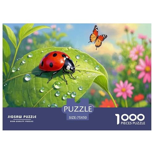 Marienkäfer Puzzle 1000 Teile Schwer Puzzle Spielzeug Lernspiel Impossible Herausforderung Spielzeug Für Erwachsene Und Kinder Ab 14 Jahren 1000pcs (75x50cm) von CBCoin