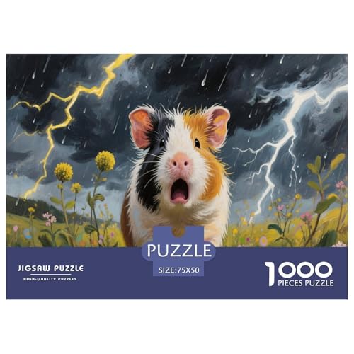Meerschweinchen Puzzles 1000 Teile Schwer Puzzle Spielzeug Lernspiel Impossible Herausforderung Spielzeug Für Erwachsene Kinder 1000pcs (75x50cm) von CBCoin