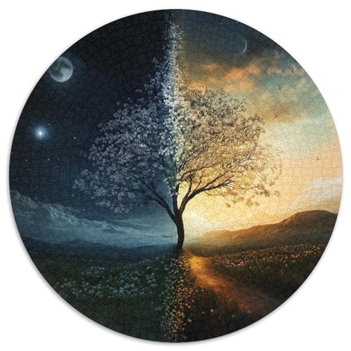 Nacht-zu-Tag Puzzle 1000-teilige Schwer Puzzle Spielzeug Lernspiel Impossible Dämmerungsschicht Herausforderungsspielzeug Für Erwachsene Und Kinder Ab 14 Jahren 1000pcs (67.5x67.5cm) von CBCoin