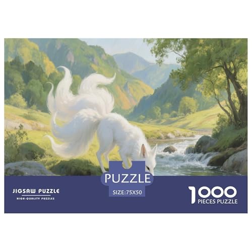 Neunschwänziger Fuchs Puzzle 1000 Teile Schwer Puzzle Spielzeug Pädagogisches Spiel Impossible Herausforderung Spielzeug Für Erwachsene Kinder 1000pcs (75x50cm) von CBCoin