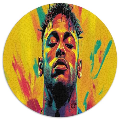 Neymar Puzzle 1000 Teile Schwer Puzzle Spielzeug Lernspiel Impossible Brazilian Star Herausforderung Spielzeug Für Erwachsene Und Kinder Ab 12 Jahren 1000pcs (67.5x67.5cm) von CBCoin