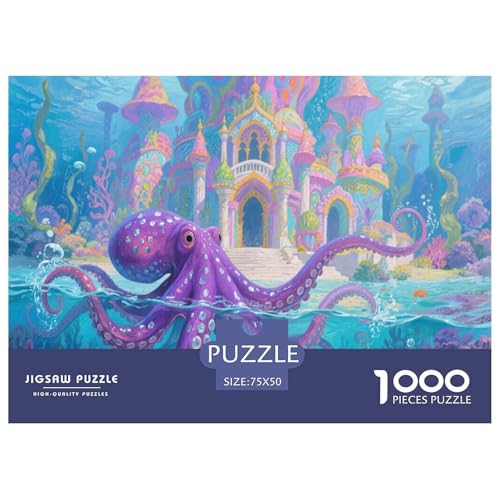 Oktopus Puzzle 1000 Teile Schwer Puzzle Spielzeug Lernspiel Impossible Herausforderungsspielzeug Für Erwachsene Und Kinder in Bewährter 1000pcs (75x50cm) von CBCoin