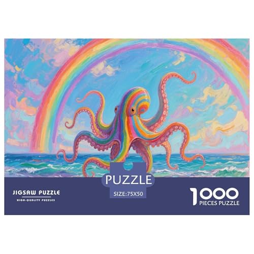 Oktopus Puzzle 1000 Teile Schwer Puzzle Spielzeug Lernspiel Impossible Herausforderungsspielzeug Für Erwachsene Und Kinder in Bewährter 1000pcs (75x50cm) von CBCoin